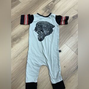 Rags to Raches Black and Gray Panther One Piece
